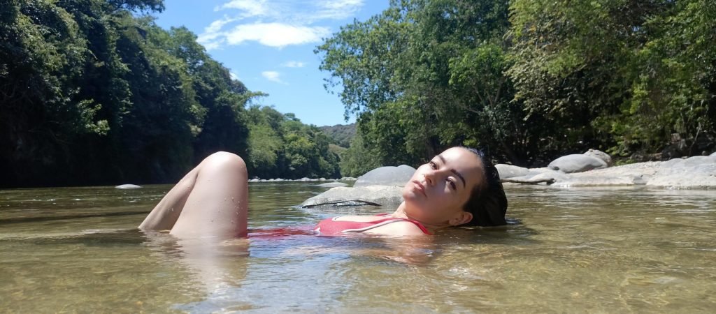 victoriafadull takes a swim in a river