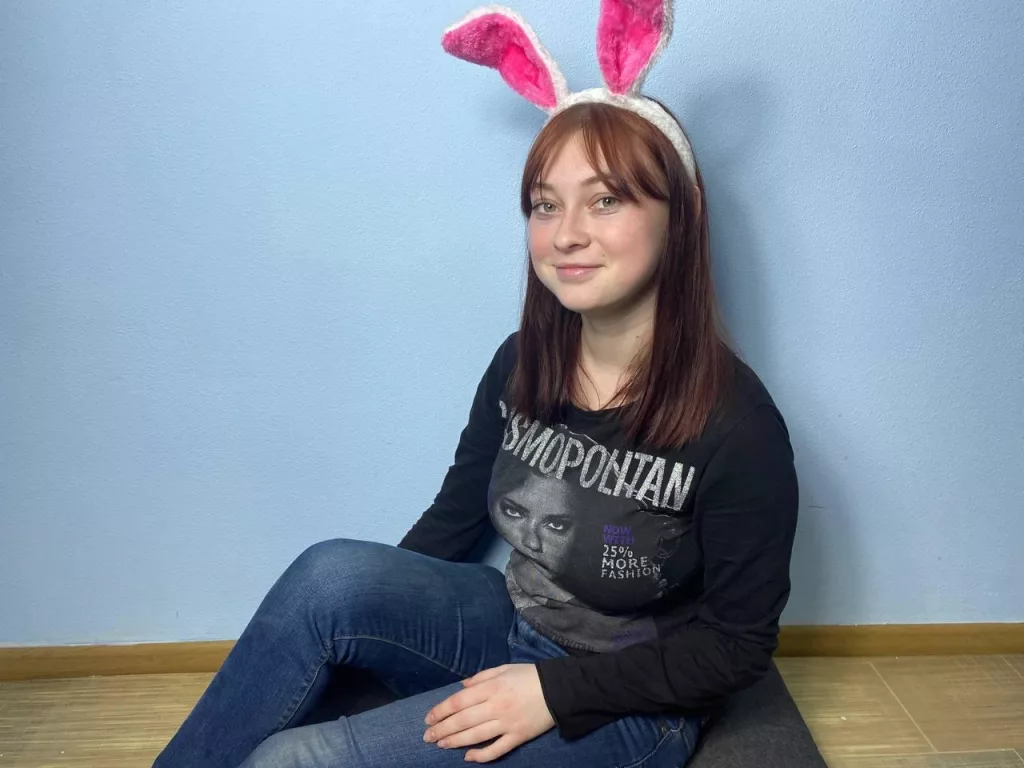 ErikaFin dress up as a rabbit