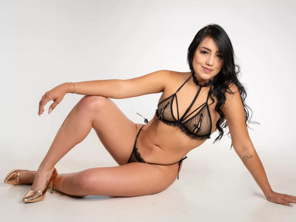 GiaaMoretti sitting in black lingerie, an old men love favorite.